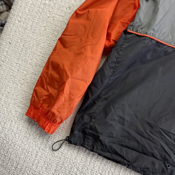 VTG Y2K Reebok Sport Tech Windbreaker Shell Orange / Grey Size L Full Zip - Picture 16 of 16